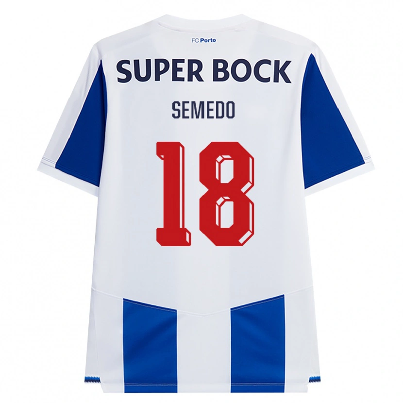 Danxen Mujer Camiseta Adriana Semedo #18 Azul Blanco Rojo 1ª Equipación 2026/27 La Camisa México