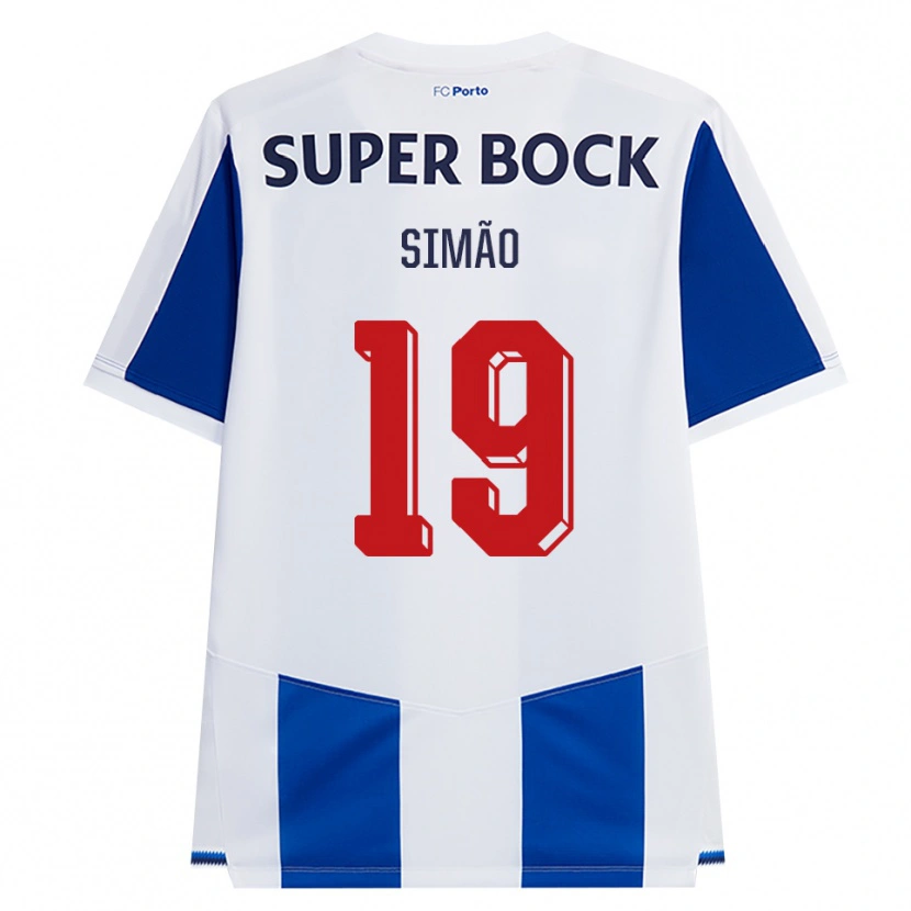 Danxen Mujer Camiseta Martim Simão #19 Azul Blanco Rojo 1ª Equipación 2026/27 La Camisa México