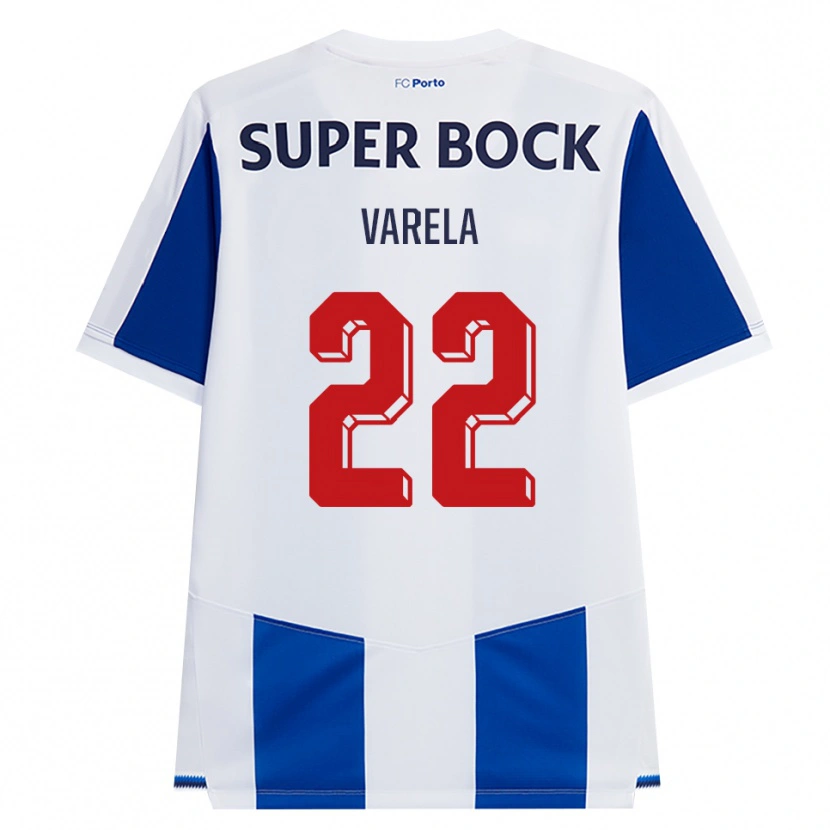 Danxen Mujer Camiseta Alan Varela #22 Azul Blanco Rojo 1ª Equipación 2026/27 La Camisa México