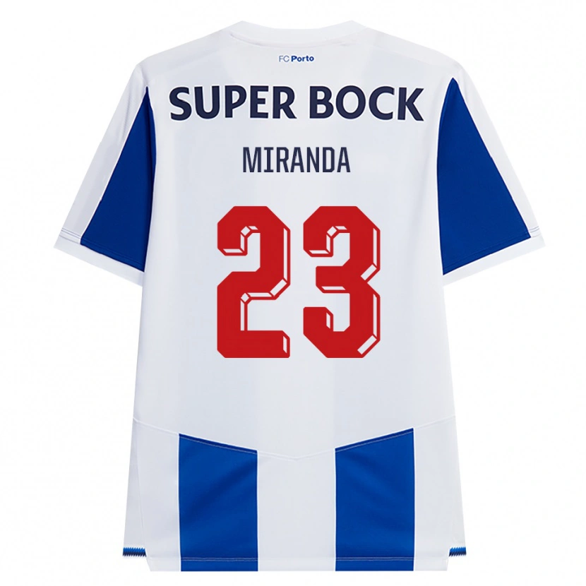 Danxen Mujer Camiseta João Miranda #23 Azul Blanco Rojo 1ª Equipación 2026/27 La Camisa México