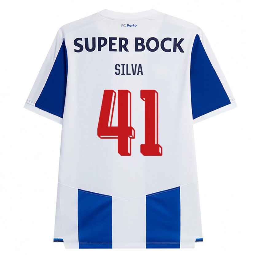 Danxen Mujer Camiseta Gonçalo Silva #41 Azul Blanco Rojo 1ª Equipación 2026/27 La Camisa México