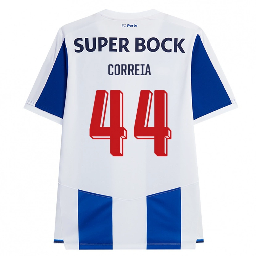 Danxen Mujer Camiseta Romain Correia #44 Azul Blanco Rojo 1ª Equipación 2026/27 La Camisa México