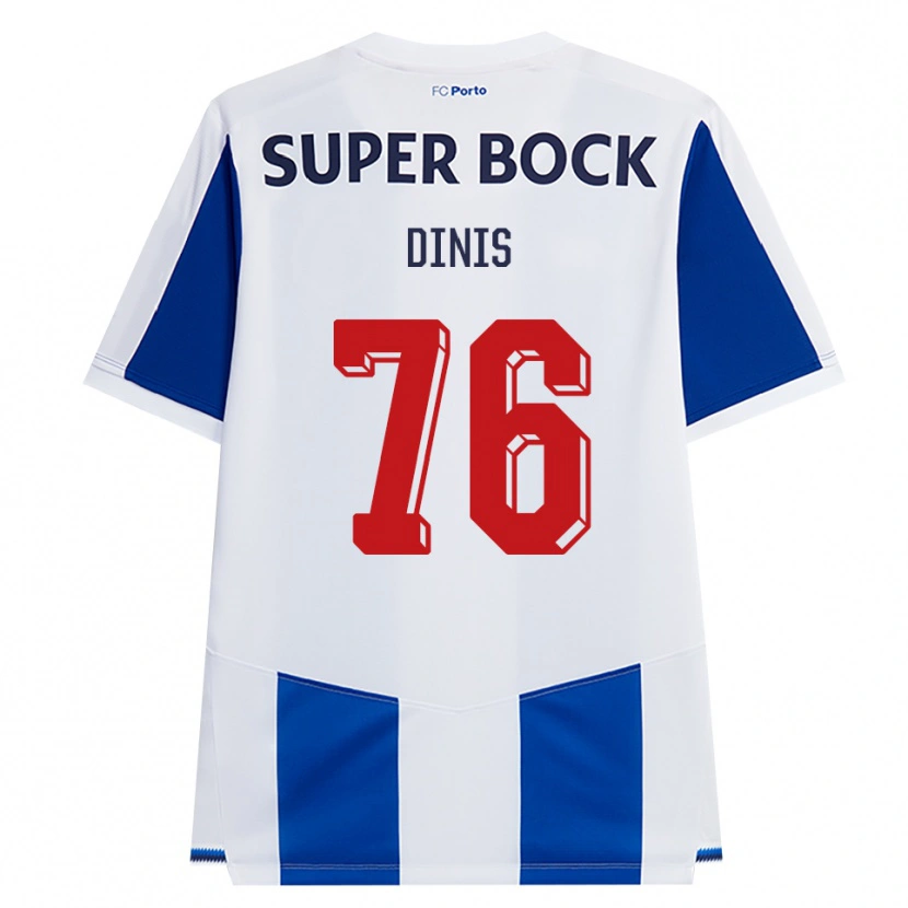 Danxen Mujer Camiseta Dinis Andrade Rodrigues #76 Azul Blanco Rojo 1ª Equipación 2026/27 La Camisa México