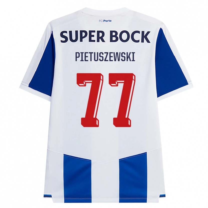 Danxen Mujer Camiseta Oskar Pietuszewski #77 Azul Blanco Rojo 1ª Equipación 2026/27 La Camisa México