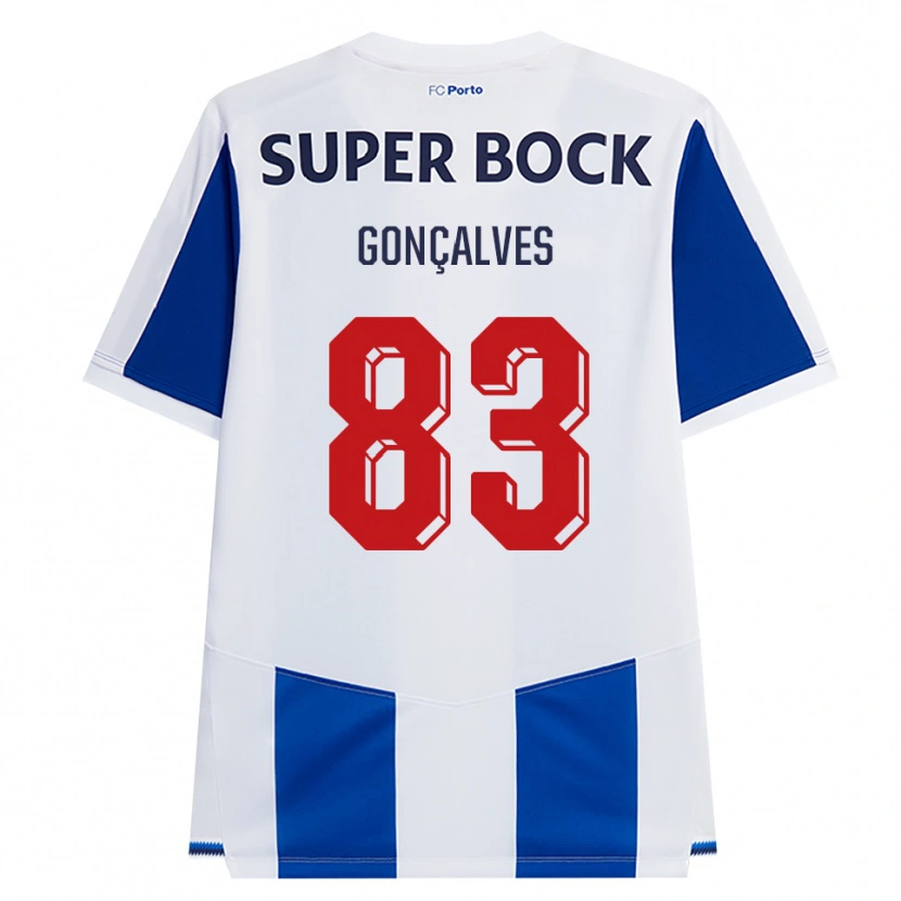 Danxen Mujer Camiseta Rodrigo Gonçalves #83 Azul Blanco Rojo 1ª Equipación 2026/27 La Camisa México