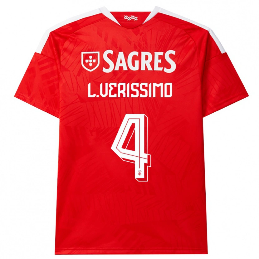 Danxen Mujer Camiseta Lucas Verissimo #4 Rojo Blanco Amarillo 1ª Equipación 2026/27 La Camisa México