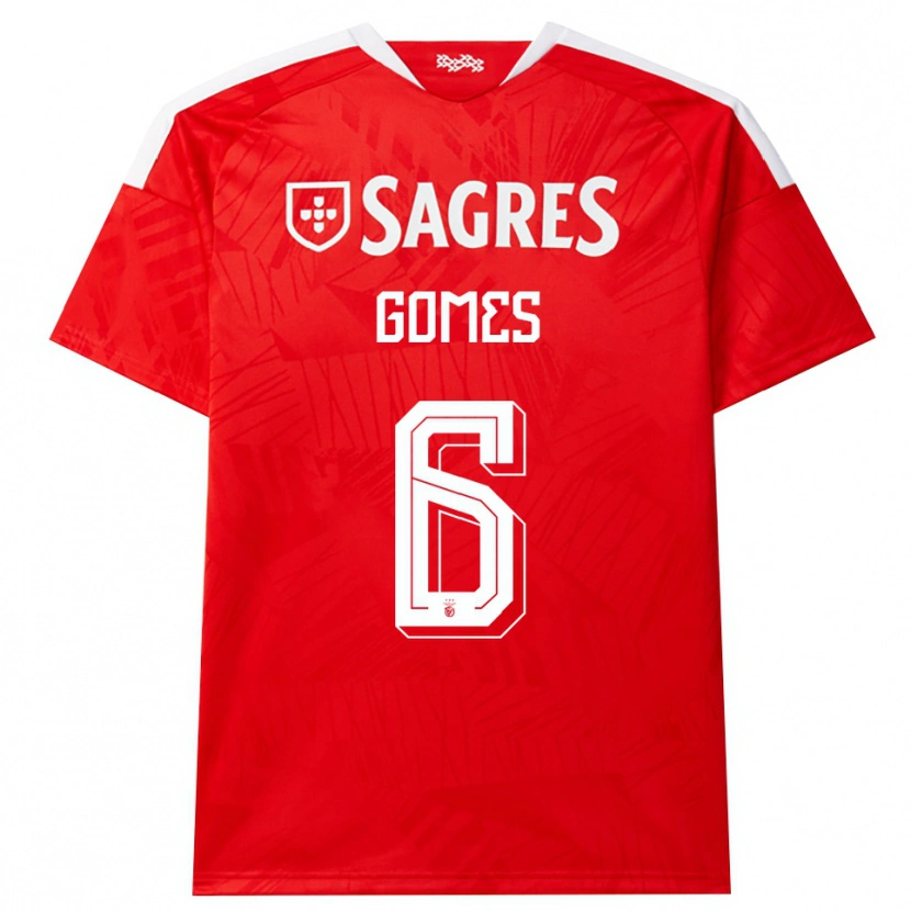 Danxen Mujer Camiseta Hugo Gomes #6 Rojo Blanco Amarillo 1ª Equipación 2026/27 La Camisa México