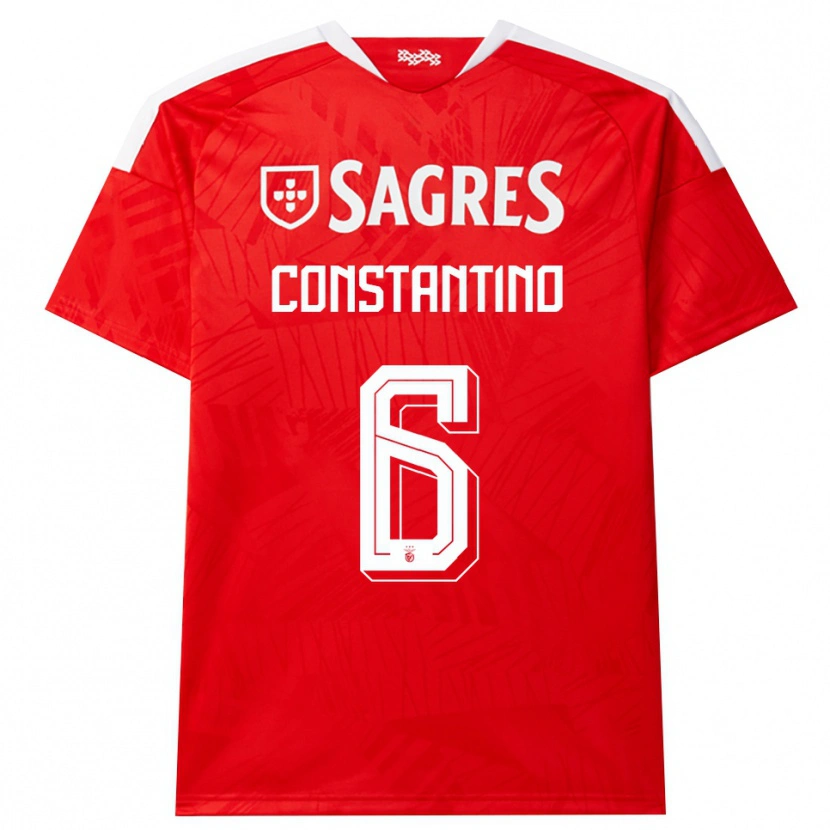 Danxen Mujer Camiseta Simão Constantino #6 Rojo Blanco Amarillo 1ª Equipación 2026/27 La Camisa México