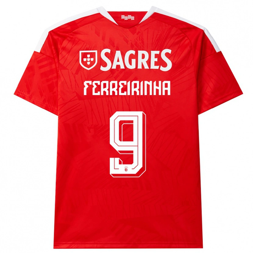 Danxen Mujer Camiseta Afonso Ferreirinha #9 Rojo Blanco Amarillo 1ª Equipación 2026/27 La Camisa México