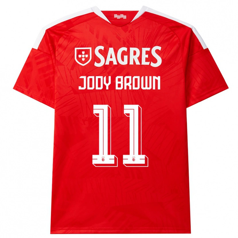 Danxen Mujer Camiseta Jody Brown #11 Rojo Blanco Amarillo 1ª Equipación 2026/27 La Camisa México