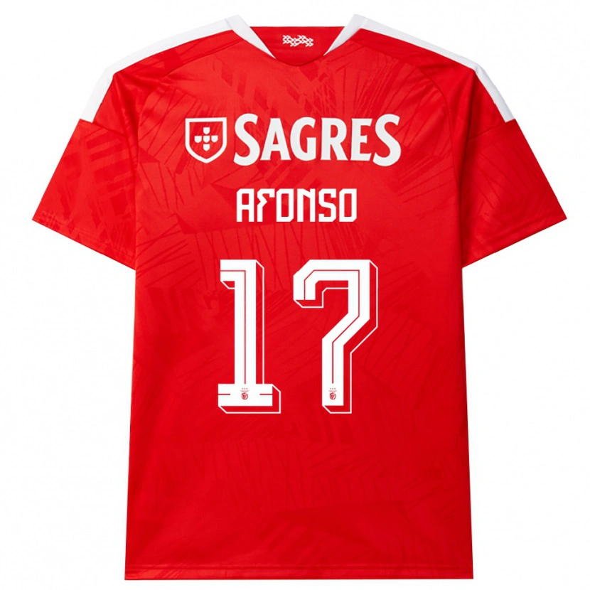 Danxen Mujer Camiseta João Afonso #17 Rojo Blanco Amarillo 1ª Equipación 2026/27 La Camisa México