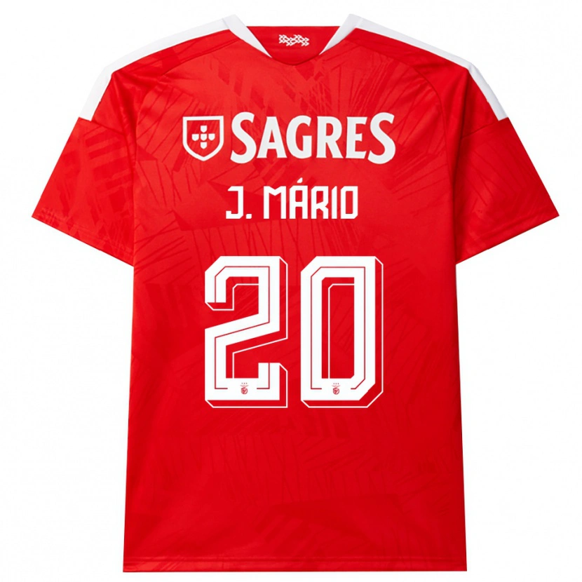 Danxen Mujer Camiseta Joao Mario #20 Rojo Blanco Amarillo 1ª Equipación 2026/27 La Camisa México