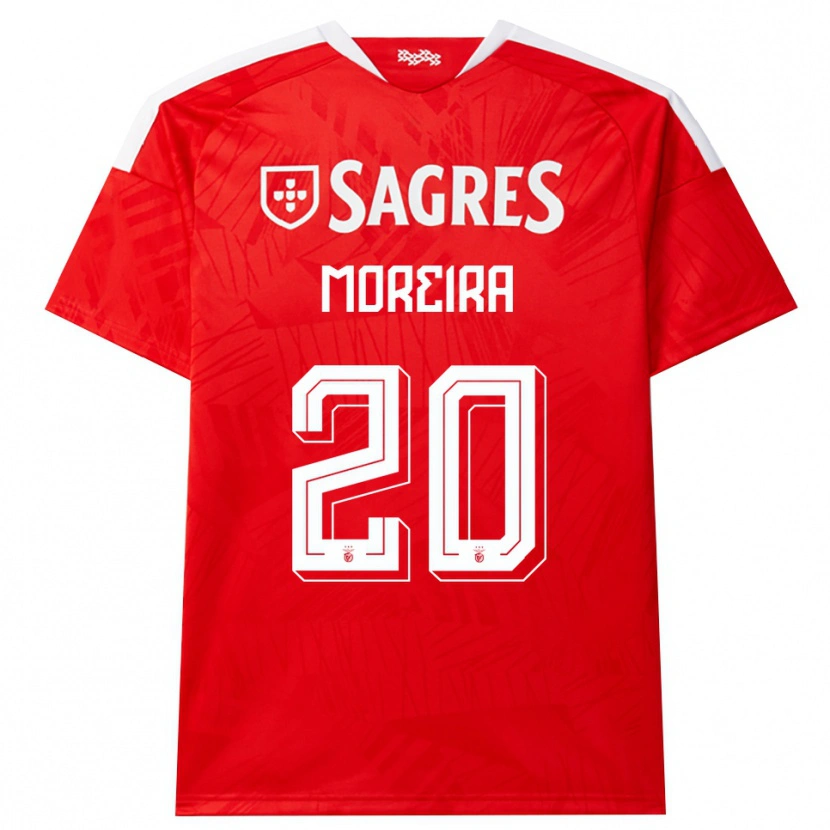 Danxen Mujer Camiseta André Moreira #20 Rojo Blanco Amarillo 1ª Equipación 2026/27 La Camisa México