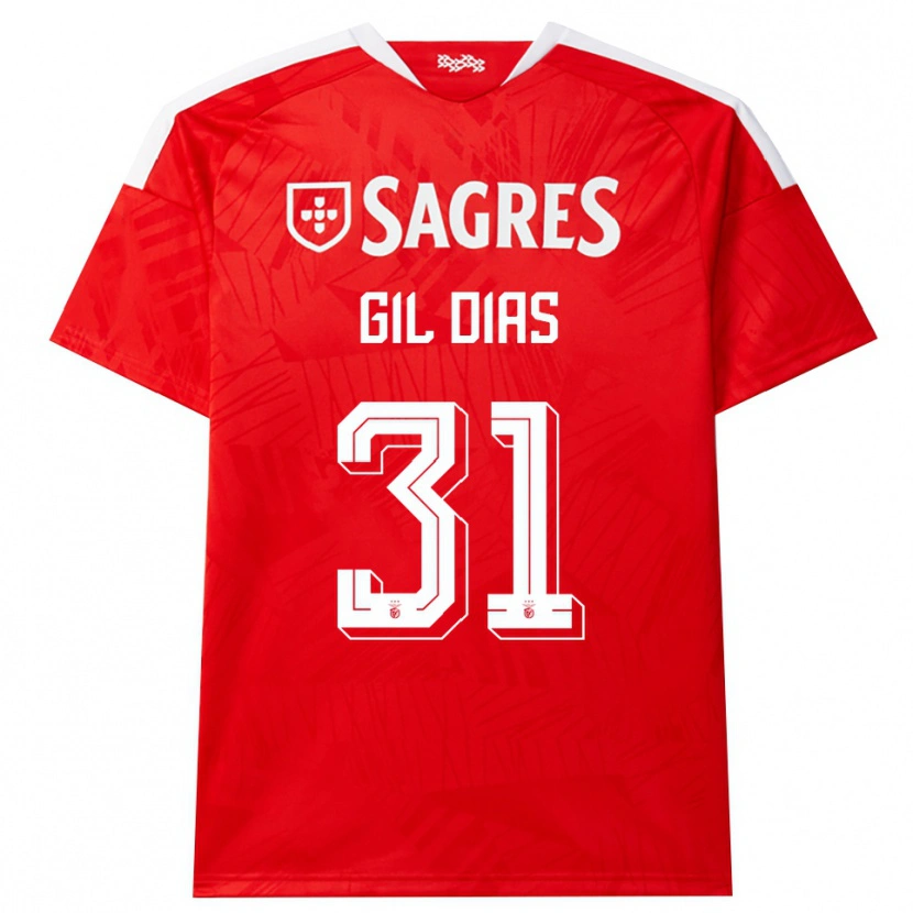 Danxen Mujer Camiseta Gil Dias #31 Rojo Blanco Amarillo 1ª Equipación 2026/27 La Camisa México