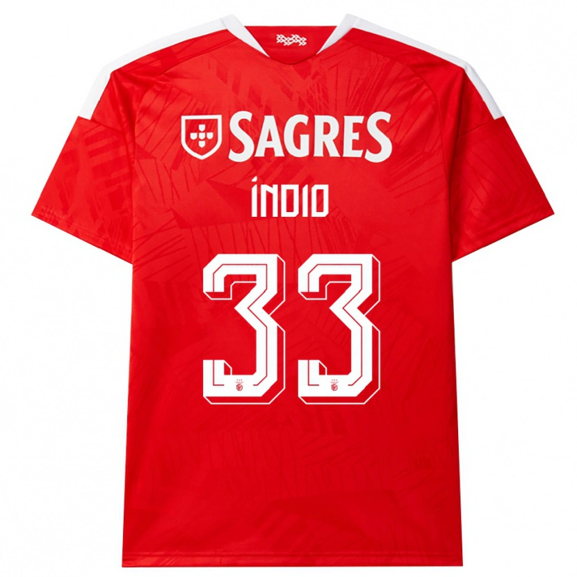 Danxen Mujer Camiseta Gabriel Índio #33 Rojo Blanco Amarillo 1ª Equipación 2026/27 La Camisa México