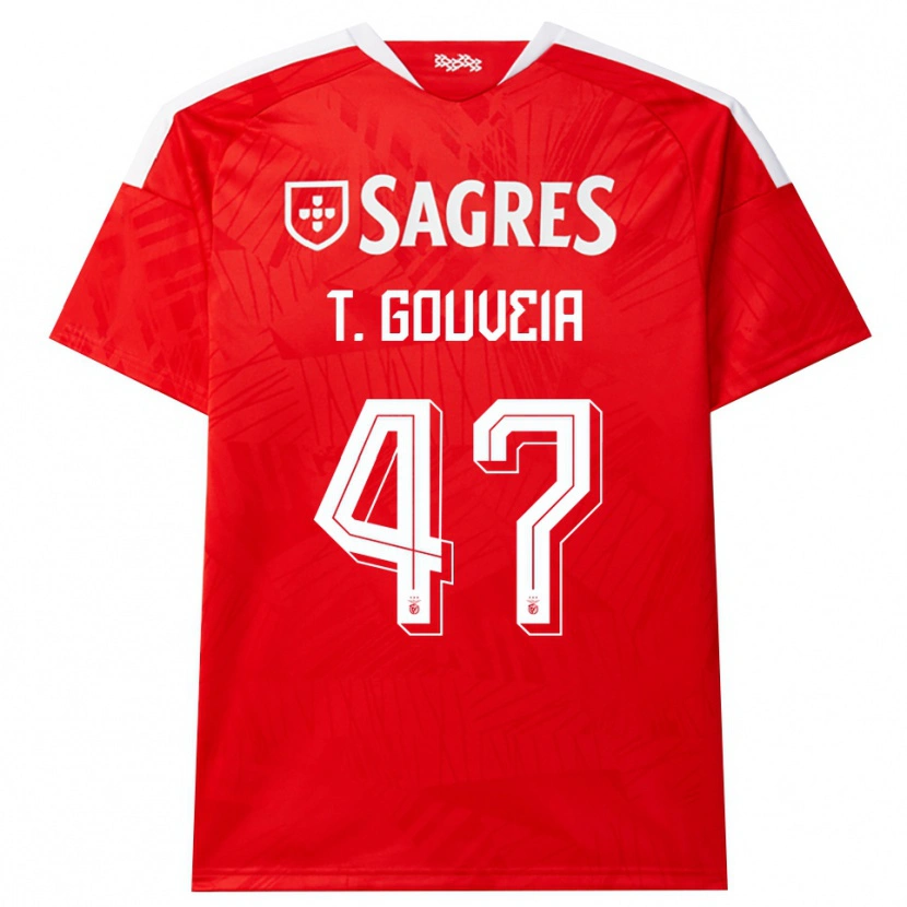 Danxen Mujer Camiseta Tiago Gouveia #47 Rojo Blanco Amarillo 1ª Equipación 2026/27 La Camisa México