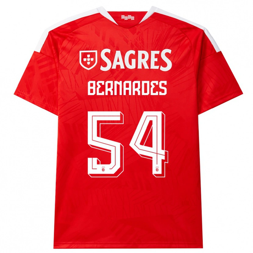 Danxen Mujer Camiseta Francisco Bernardes De Freitas Neto #54 Rojo Blanco Amarillo 1ª Equipación 2026/27 La Camisa México