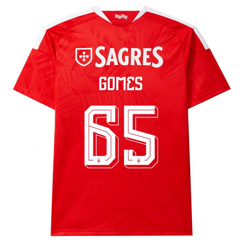 Danxen Mujer Camiseta André Gomes #65 Rojo Blanco Amarillo 1ª Equipación 2026/27 La Camisa México