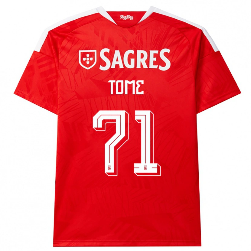 Danxen Mujer Camiseta Joao Tome #71 Rojo Blanco Amarillo 1ª Equipación 2026/27 La Camisa México