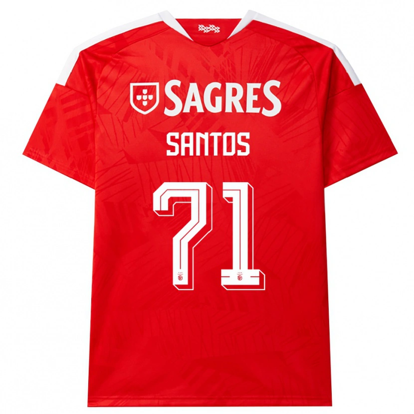 Danxen Mujer Camiseta Leandro Santos #71 Rojo Blanco Amarillo 1ª Equipación 2026/27 La Camisa México
