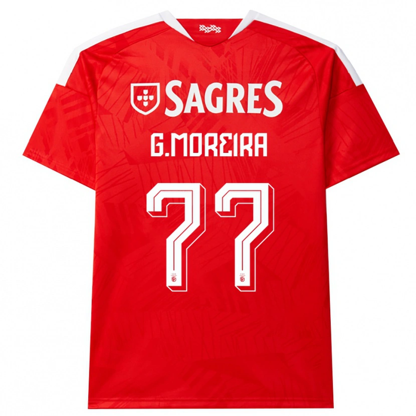 Danxen Mujer Camiseta Gonçalo Moreira #77 Rojo Blanco Amarillo 1ª Equipación 2026/27 La Camisa México