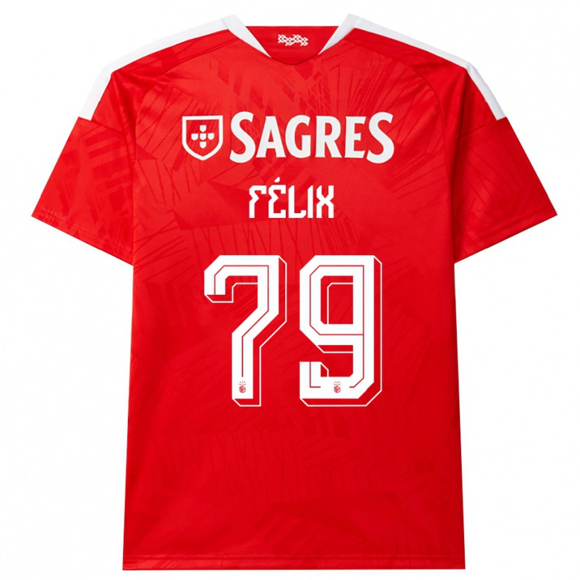 Danxen Mujer Camiseta Hugo Félix #79 Rojo Blanco Amarillo 1ª Equipación 2026/27 La Camisa México