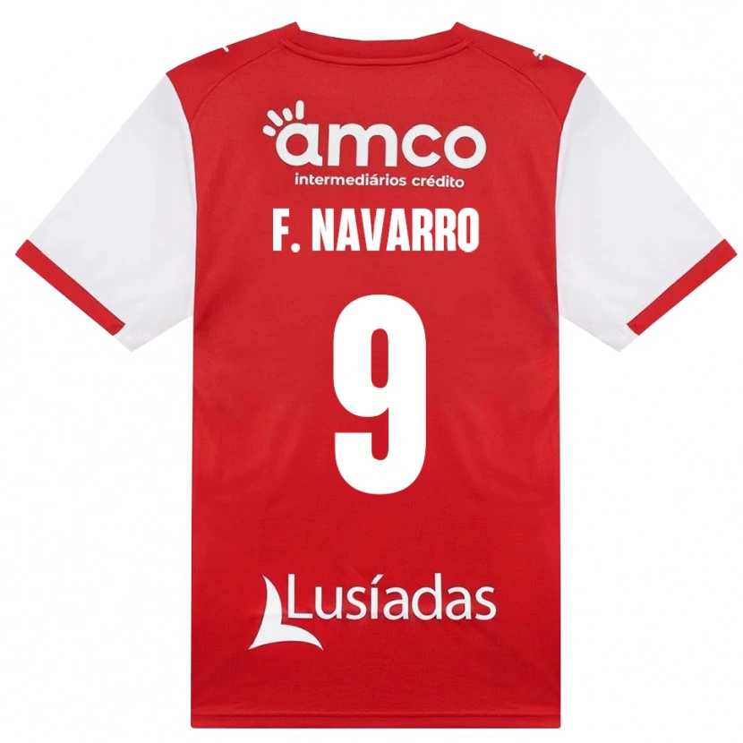 Danxen Mujer Camiseta Fran Navarro #9 Rojo Blanco Negro 1ª Equipación 2026/27 La Camisa México