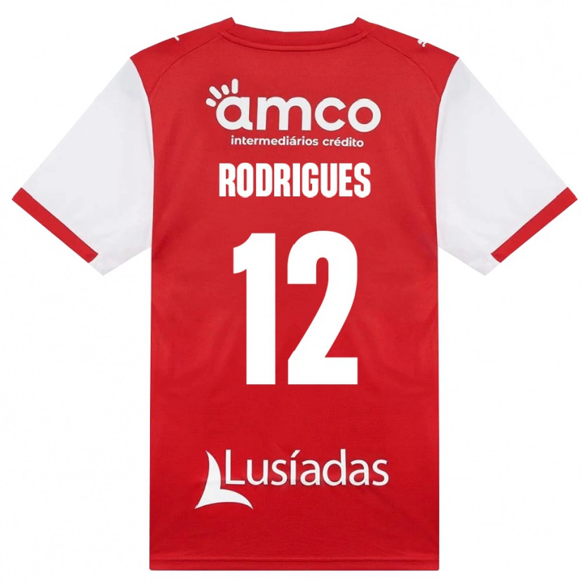 Danxen Mujer Camiseta David Rodrigues #12 Rojo Blanco Negro 1ª Equipación 2026/27 La Camisa México