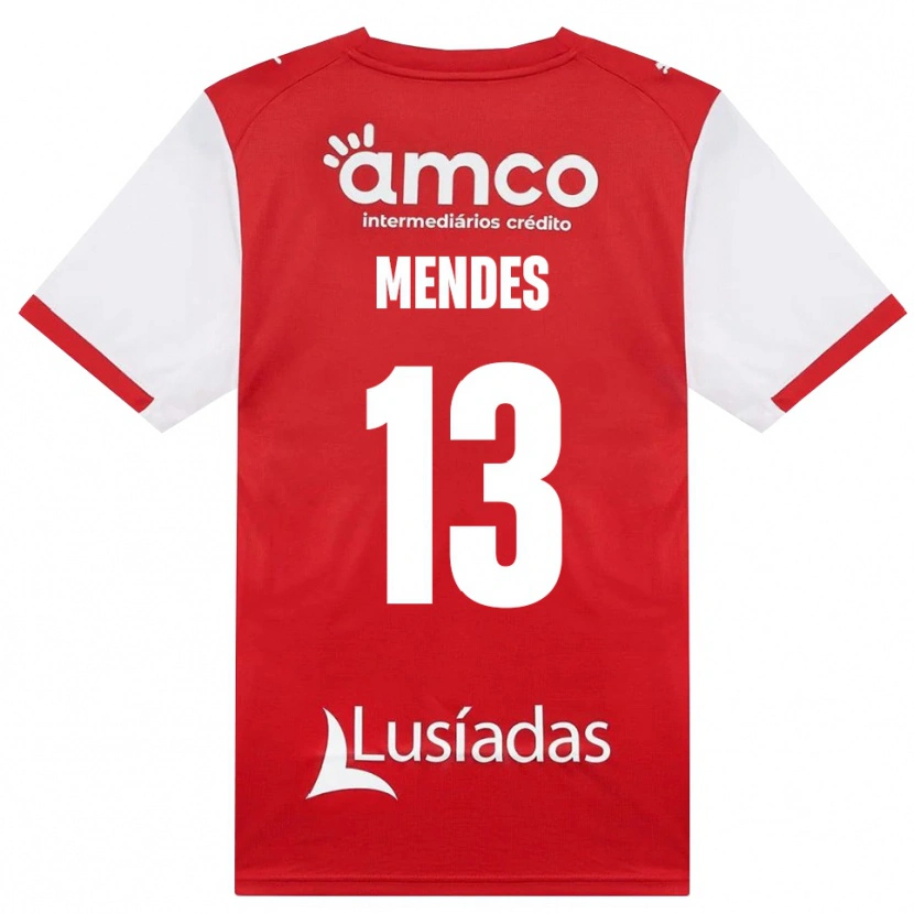 Danxen Mujer Camiseta Emmanuel Mendes #13 Rojo Blanco Negro 1ª Equipación 2026/27 La Camisa México