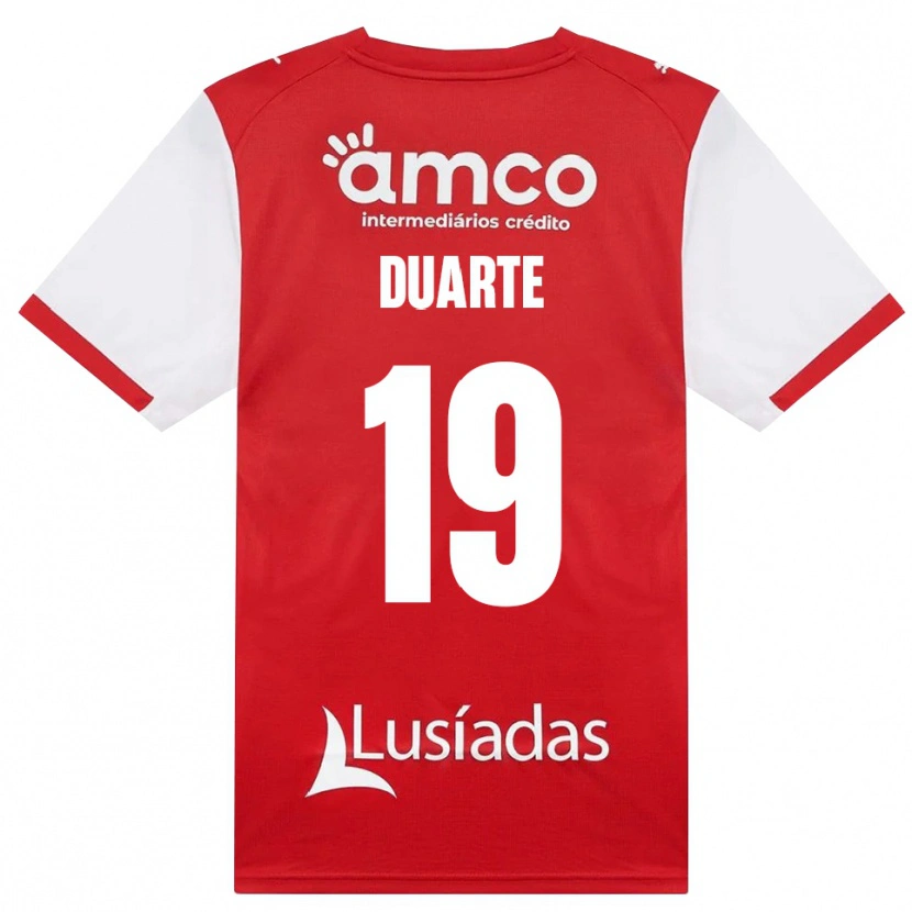 Danxen Mujer Camiseta João Duarte #19 Rojo Blanco Negro 1ª Equipación 2026/27 La Camisa México