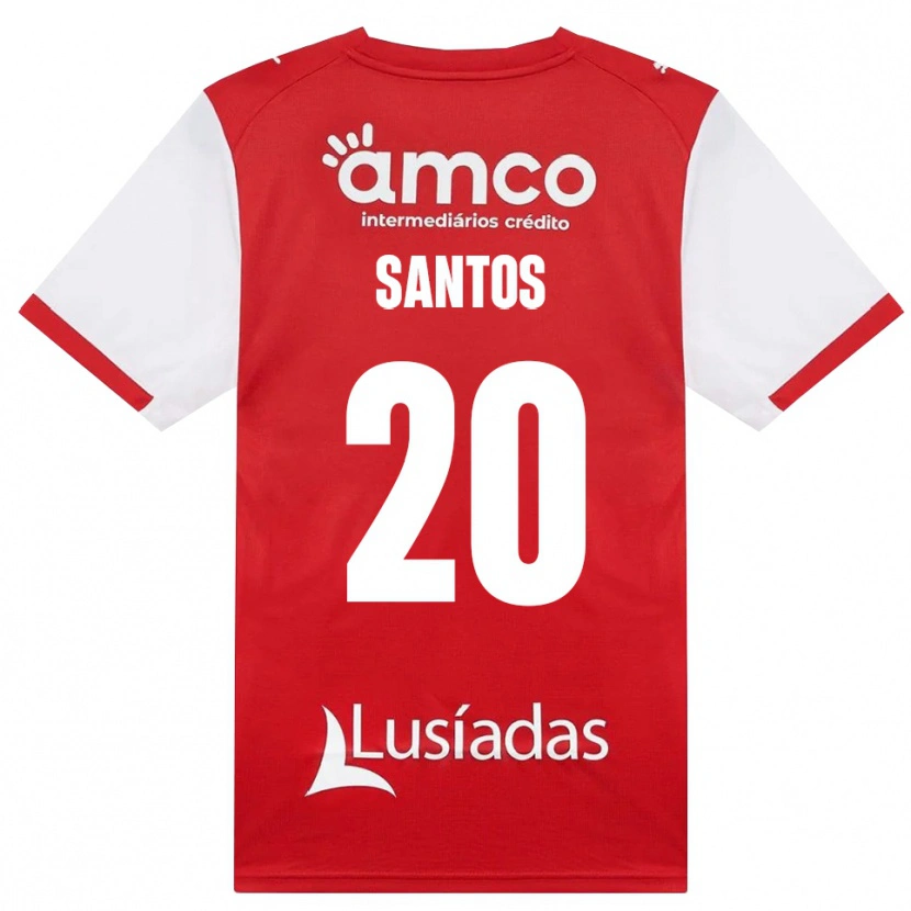 Danxen Mujer Camiseta Lourenço Santos #20 Rojo Blanco Negro 1ª Equipación 2026/27 La Camisa México
