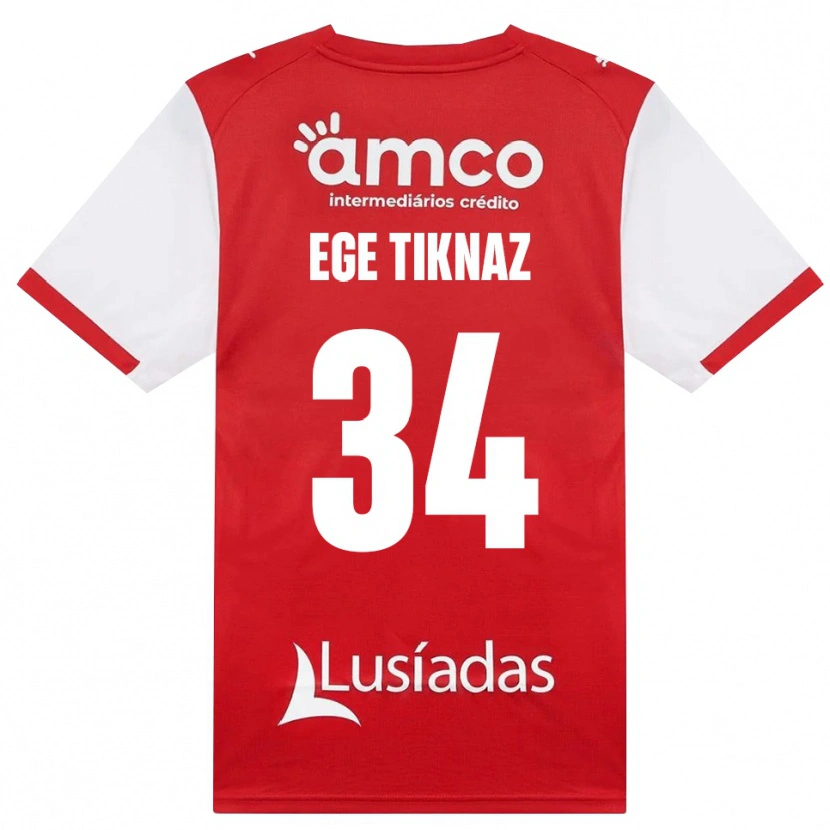 Danxen Mujer Camiseta Demir Ege Tıknaz #34 Rojo Blanco Negro 1ª Equipación 2026/27 La Camisa México