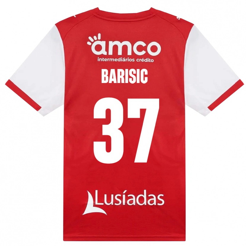 Danxen Mujer Camiseta Adrian Barisic #37 Rojo Blanco Negro 1ª Equipación 2026/27 La Camisa México