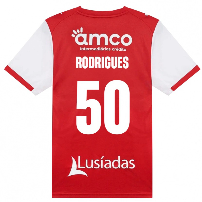 Danxen Mujer Camiseta Diego Rodrigues #50 Rojo Blanco Negro 1ª Equipación 2026/27 La Camisa México