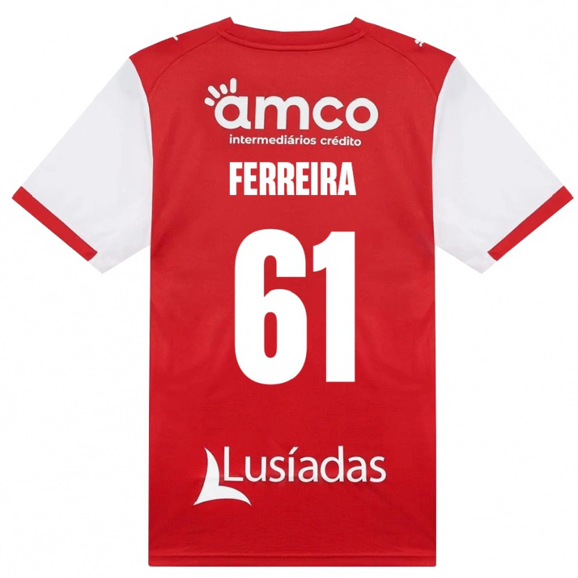 Danxen Mujer Camiseta Tiago Ferreira #61 Rojo Blanco Negro 1ª Equipación 2026/27 La Camisa México