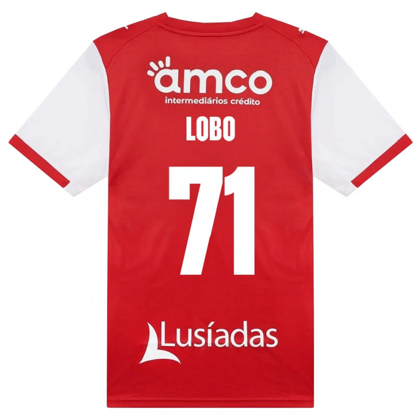 Danxen Mujer Camiseta Diogo Lobo #71 Rojo Blanco Negro 1ª Equipación 2026/27 La Camisa México