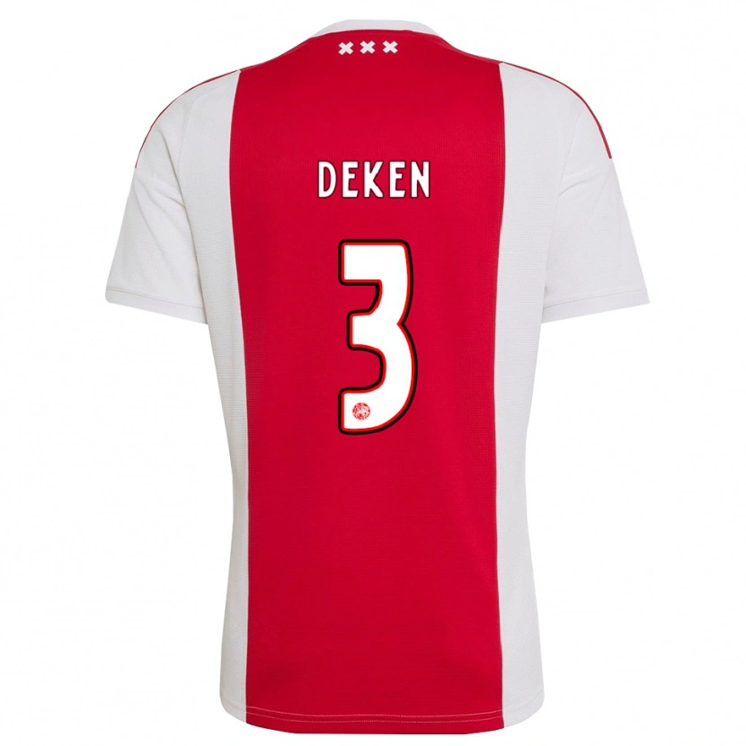 Danxen Mujer Camiseta Roy Deken #3 Rojo Blanco Amarillo 1ª Equipación 2026/27 La Camisa México