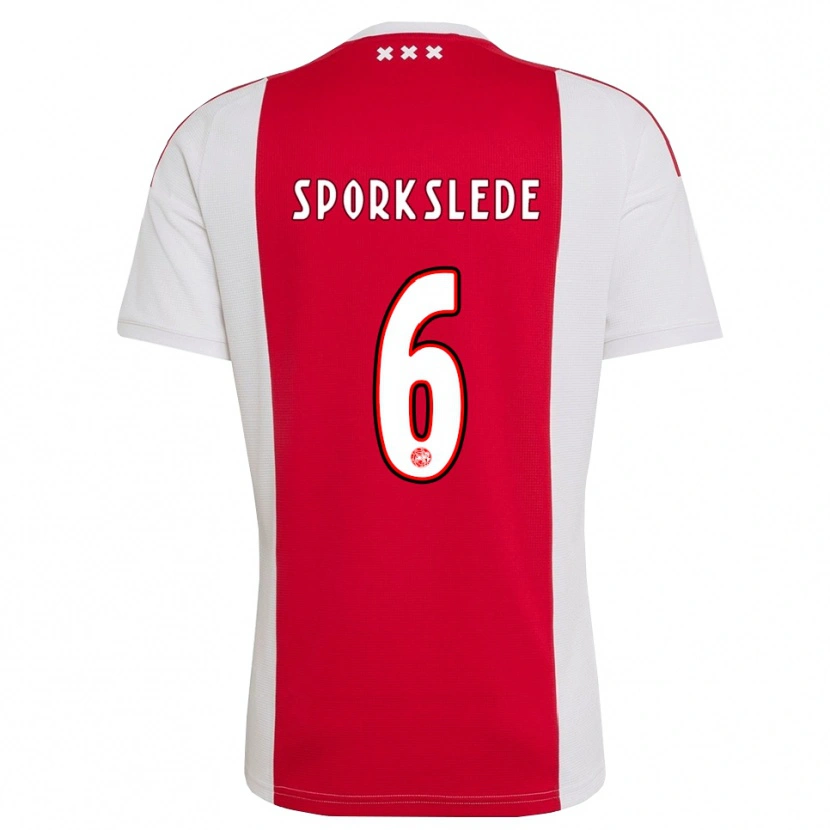 Danxen Mujer Camiseta Fabian Sporkslede #6 Rojo Blanco Amarillo 1ª Equipación 2026/27 La Camisa México