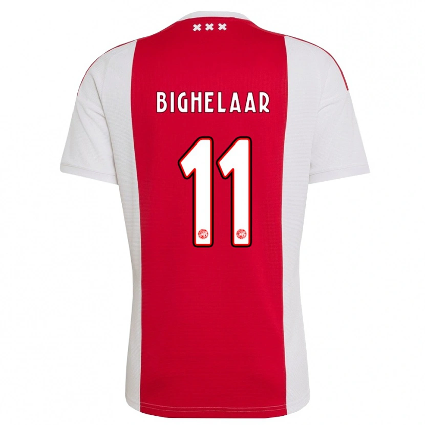 Danxen Mujer Camiseta Marjolijn Van Den Bighelaar #11 Rojo Blanco Amarillo 1ª Equipación 2026/27 La Camisa México