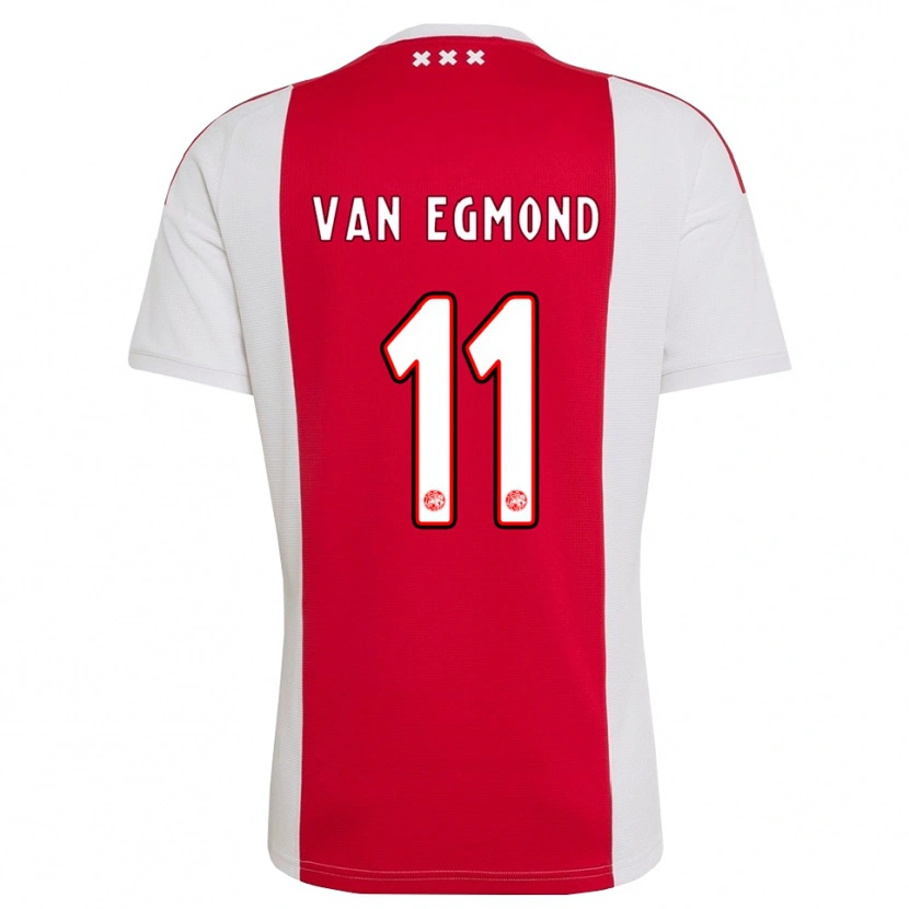 Danxen Mujer Camiseta Bo Van Egmond #11 Rojo Blanco Amarillo 1ª Equipación 2026/27 La Camisa México