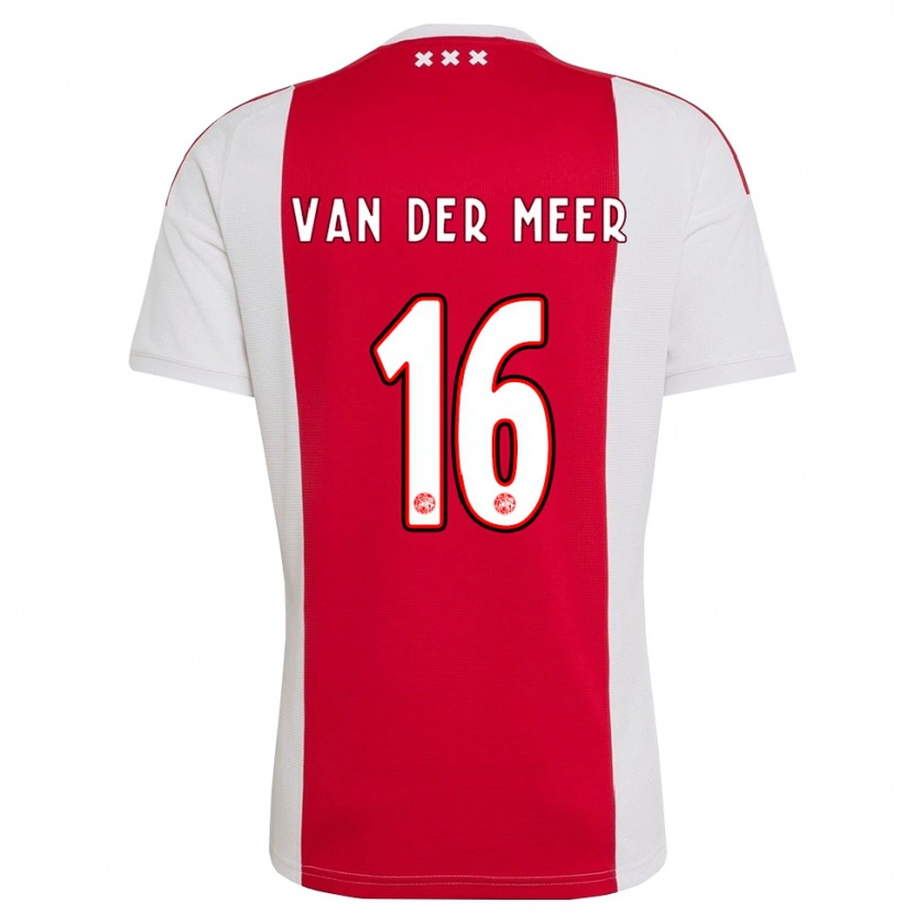 Danxen Mujer Camiseta Reno Van Der Meer #16 Rojo Blanco Amarillo 1ª Equipación 2026/27 La Camisa México