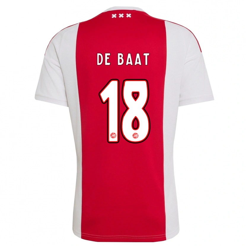 Danxen Mujer Camiseta Luca De Baat #18 Rojo Blanco Amarillo 1ª Equipación 2026/27 La Camisa México