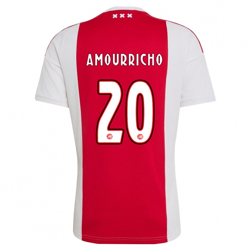 Danxen Mujer Camiseta Amourricho Van Axel Dongen #20 Rojo Blanco Amarillo 1ª Equipación 2026/27 La Camisa México