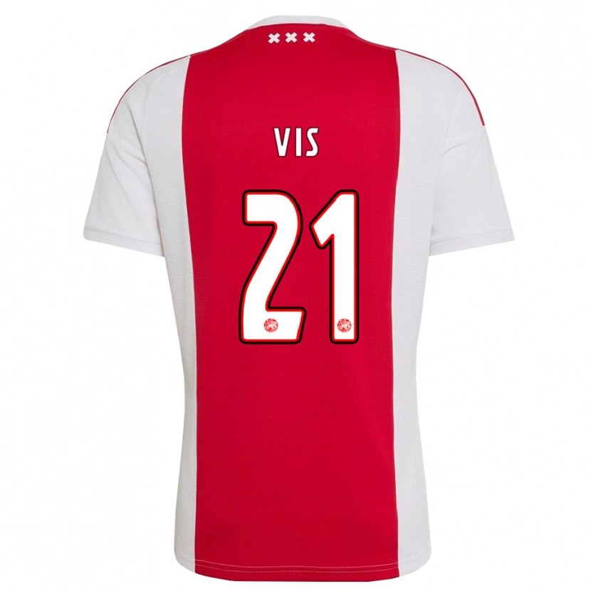 Danxen Mujer Camiseta Tijmen Vis #21 Rojo Blanco Amarillo 1ª Equipación 2026/27 La Camisa México