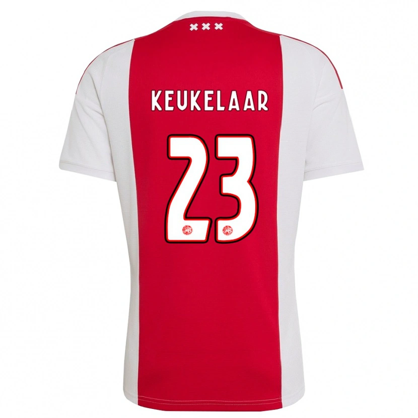 Danxen Mujer Camiseta Lotte Keukelaar #23 Rojo Blanco Amarillo 1ª Equipación 2026/27 La Camisa México
