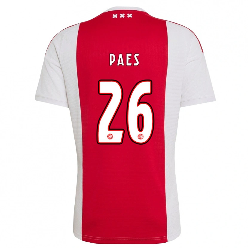 Danxen Mujer Camiseta Maarten Paes #26 Rojo Blanco Amarillo 1ª Equipación 2026/27 La Camisa México