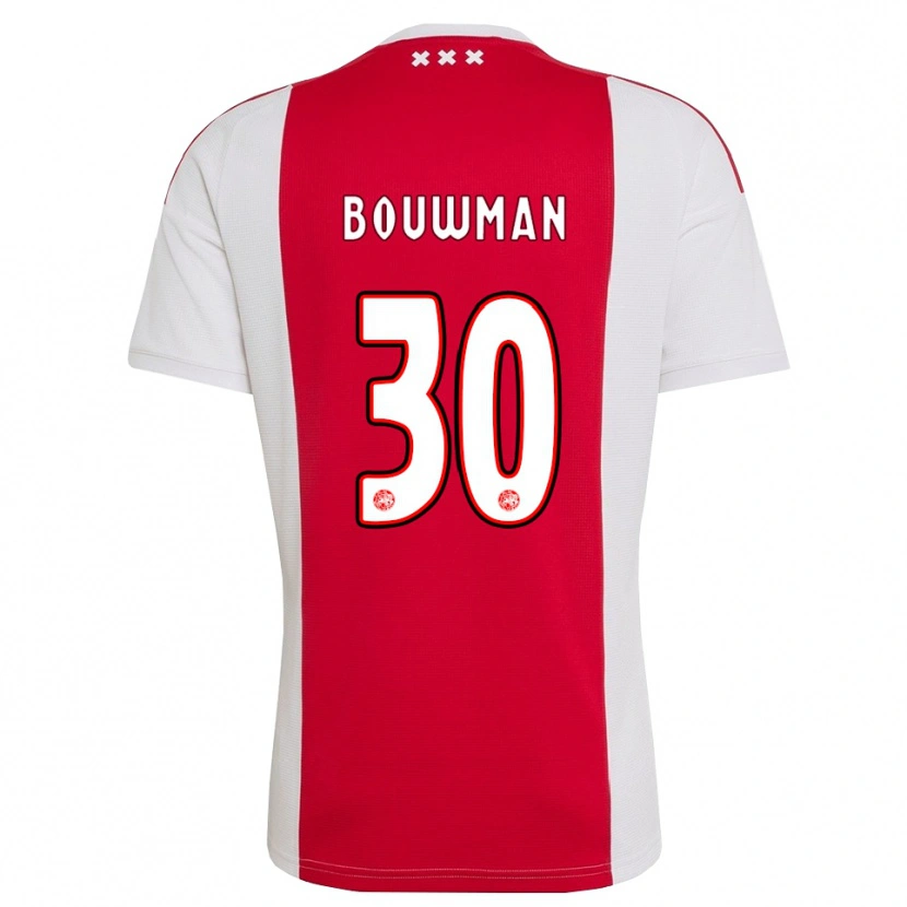 Danxen Mujer Camiseta Aaron Bouwman #30 Rojo Blanco Amarillo 1ª Equipación 2026/27 La Camisa México