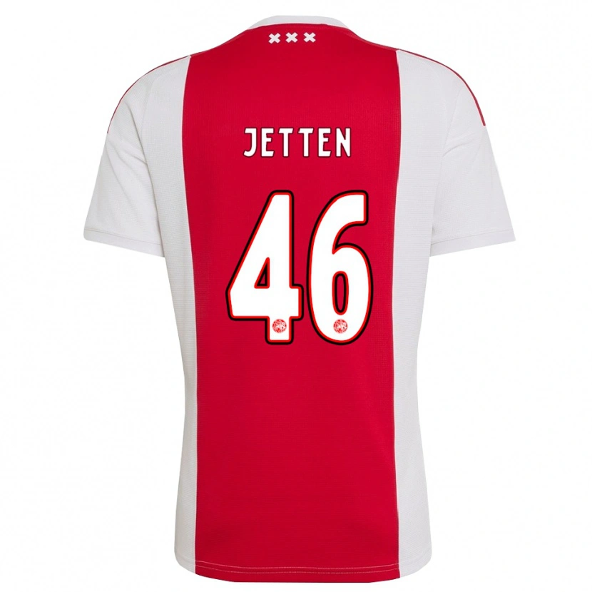 Danxen Mujer Camiseta Lucas Jetten #46 Rojo Blanco Amarillo 1ª Equipación 2026/27 La Camisa México
