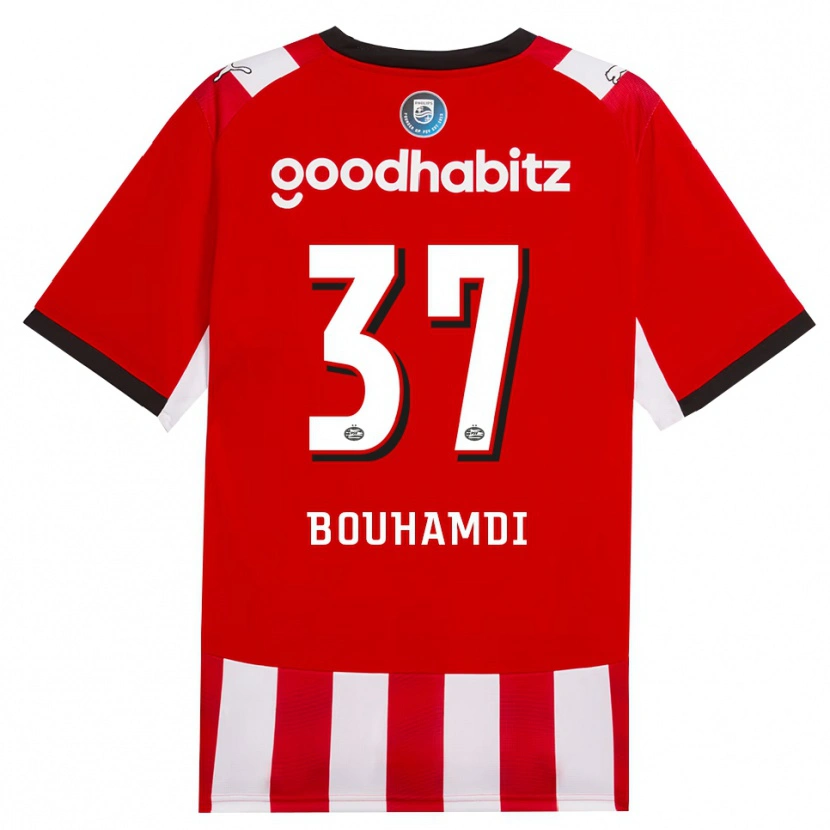 Danxen Mujer Camiseta Amir Bouhamdi #37 Rojo Blanco Negro 1ª Equipación 2026/27 La Camisa México