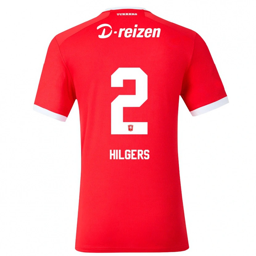 Danxen Mujer Camiseta Mees Hilgers #2 Rojo Blanco 1ª Equipación 2026/27 La Camisa México